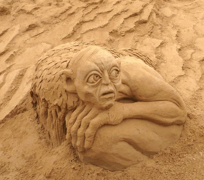 Gollum aus Sand