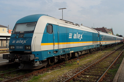 Alex Privatbahnzug 2013 in Lindau