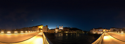 Nachtpanorama von Steyr Ennsbrücke