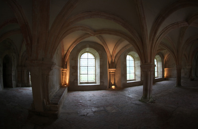 Raumsäulen in der Abbeye de Fontenay