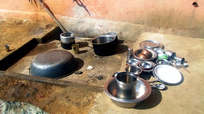 Indische Küchenutensilien