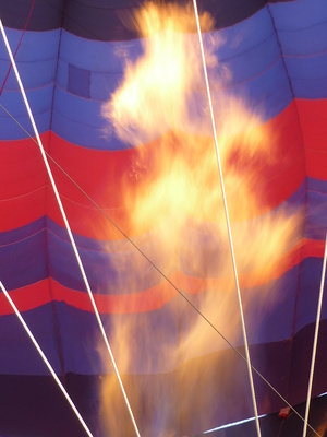 Brennerflamme eines Ballons