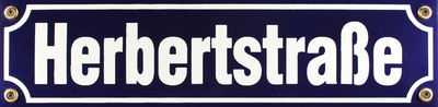 Straßenschild Herbertstraße freigestellt