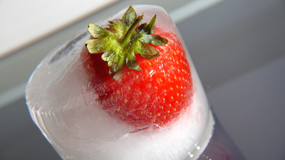 Erdbeere im Eis ....