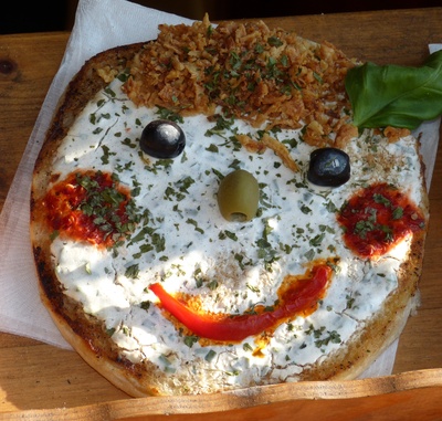 Pizza-Gesicht