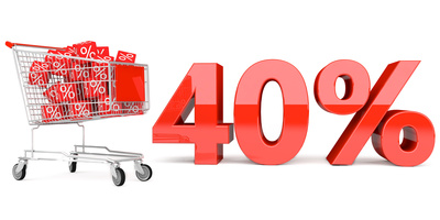 40% Einkaufswagen