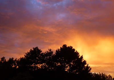 Glühender Himmel