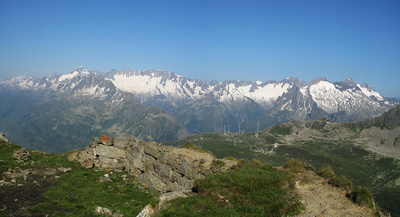 Panoramasicht auf die Urner Alpen