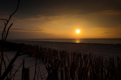 Sonnenuntergang auf Sylt am Weststrand