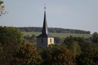 Der Kirchturm von Gorsleben
