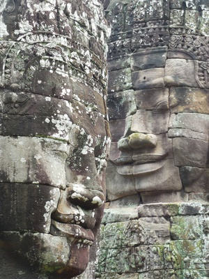 Kambodscha - Gesichter am Bayon-Tempel