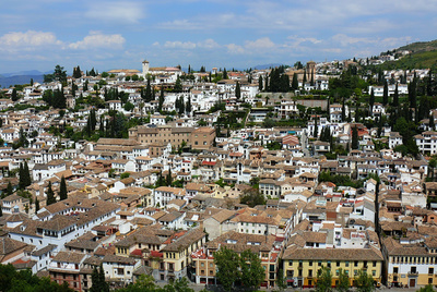 Blick von der Alhambra zum Albaicin