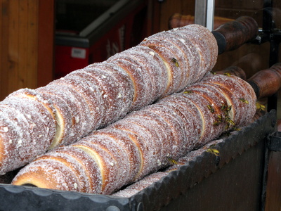 Leckeres Gebäck in Prag - Trdelnik