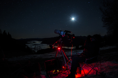 Astronomen bei ihrer Arbeit