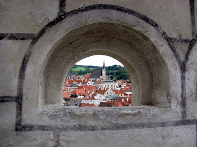 Ausblick vom Schloß in Böhmisch Krumau