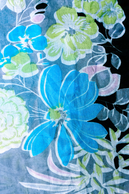Sarong / Hintergrund floral blau