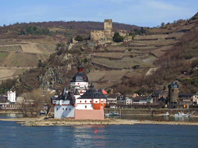 Die Pfalz bei Kaub und Burg Gutenfels