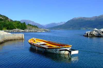 Norwegen - Boot auf dem Fjord
