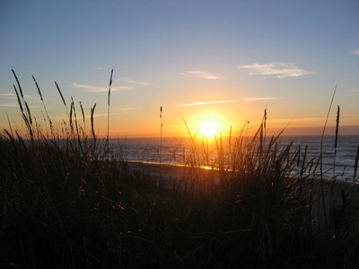 Sonnenuntergang am Strand von Langeoog