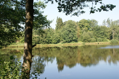 Am Weiher, Pause bei der Radtour