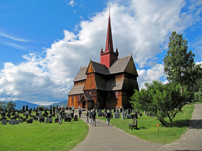 Stabkirche in Ringebu, Norwegen