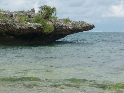 Vulkanfels-Spitze am Nusa Dua Beach