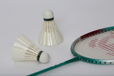 Badminton mit echten Federn