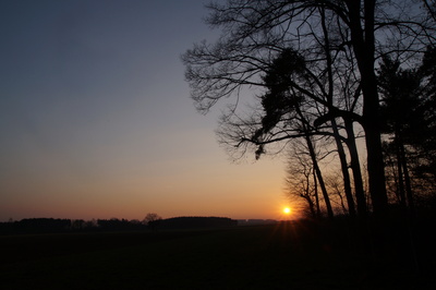 Sonnenuntergang im März