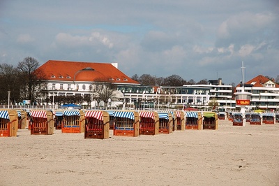 Ostseestrand Travemünde mit Hotel Casino