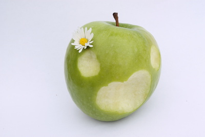 Apfel mit Gesicht