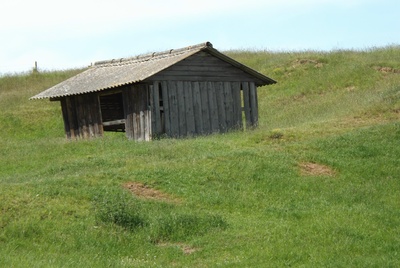 Eine alte Hütte