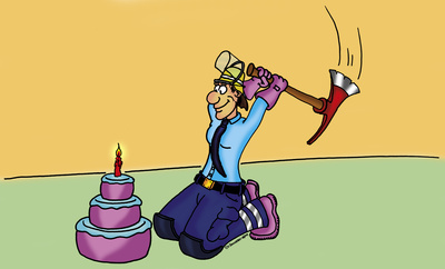Geburtstag Feuerwehrfrau