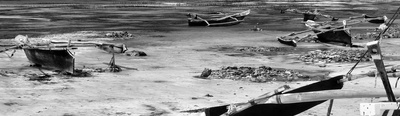 Dhows bei Ebbe am Strand von Jambiani/Sansibar sw2