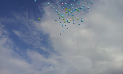 Luftballons ganz hoch