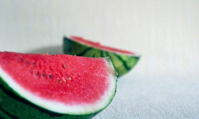 Wassermelone mit sanften unscharfen Hintergrund