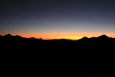 Sonnenaufgang auf der Edelweißspitze