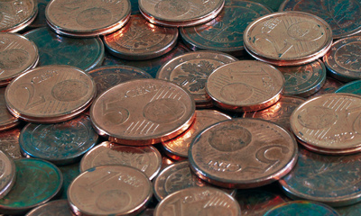 Cent Münzen Nahaufnahme