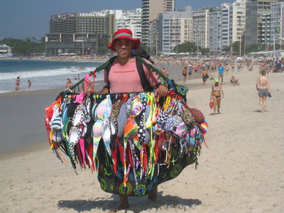 Beach-Verkäufer an der Copacabana