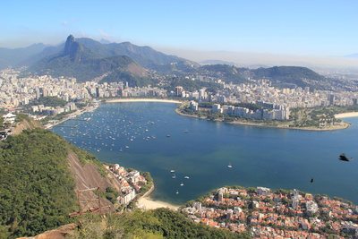 Aussicht vom Zuckerhut auf Botafogo