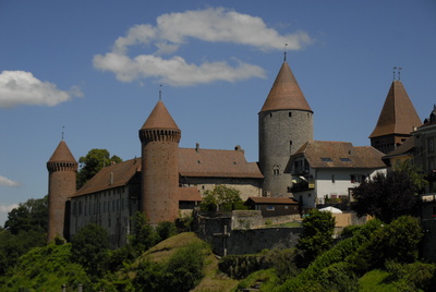 Schloss in Estavayer le Lac, Schweiz