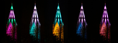 Der Dom zu Paderborn in verschiedenen Lichtern