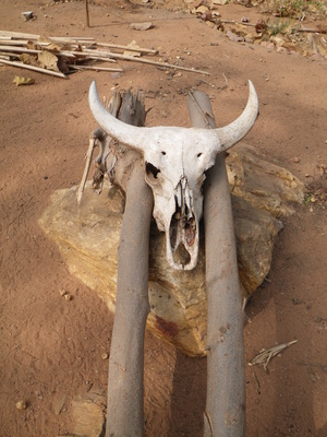 Voodoo Stätte in Afrika