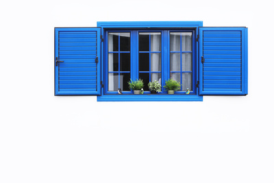 blaues Fenster