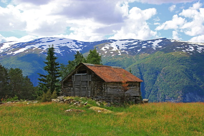 Hütte in den Bergen