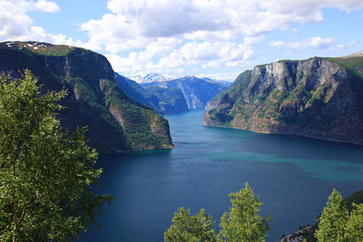 Blick auf den Aurlandsfjord