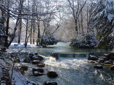 Wintertag im Englischen Garten von München