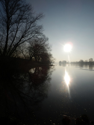 Ein Februarmorgen am Fluß