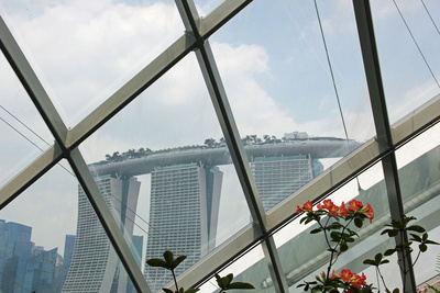 Singapur durch Glas