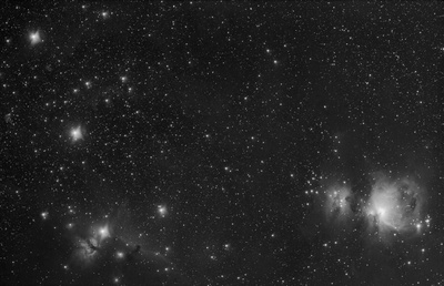 Himmelsjäger Orions mit seinn  Nebeln