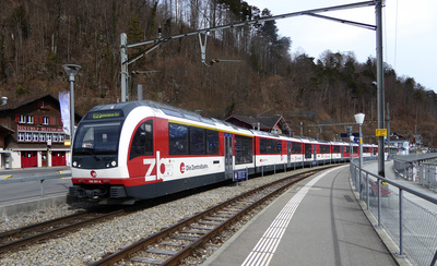 Zentralbahn auf der Brünig-Passhöhe